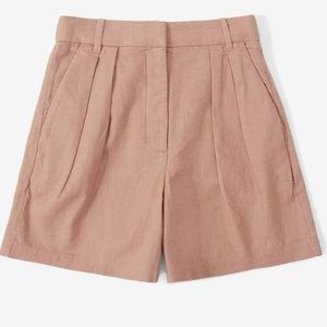 Abercrombie & Fitch Ultra High Rise Linen-Blend Tailored Short